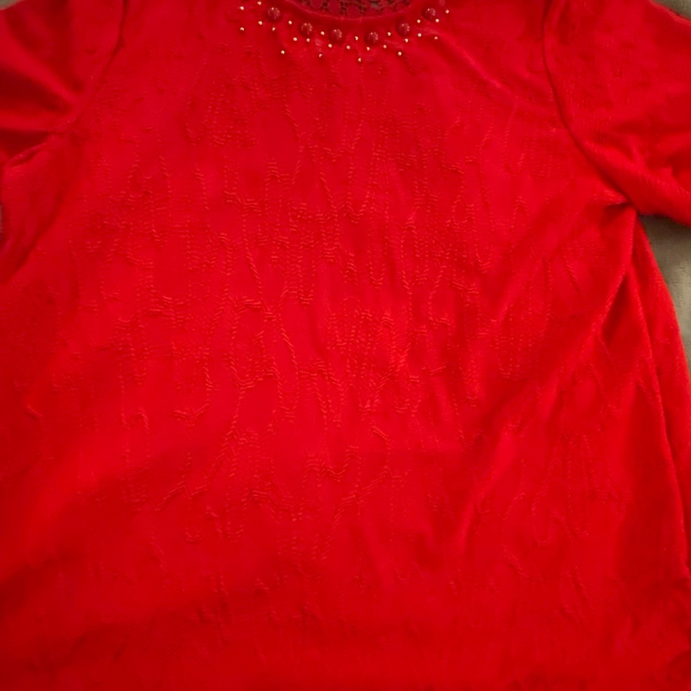 Womens size small red Alfred Dunner top